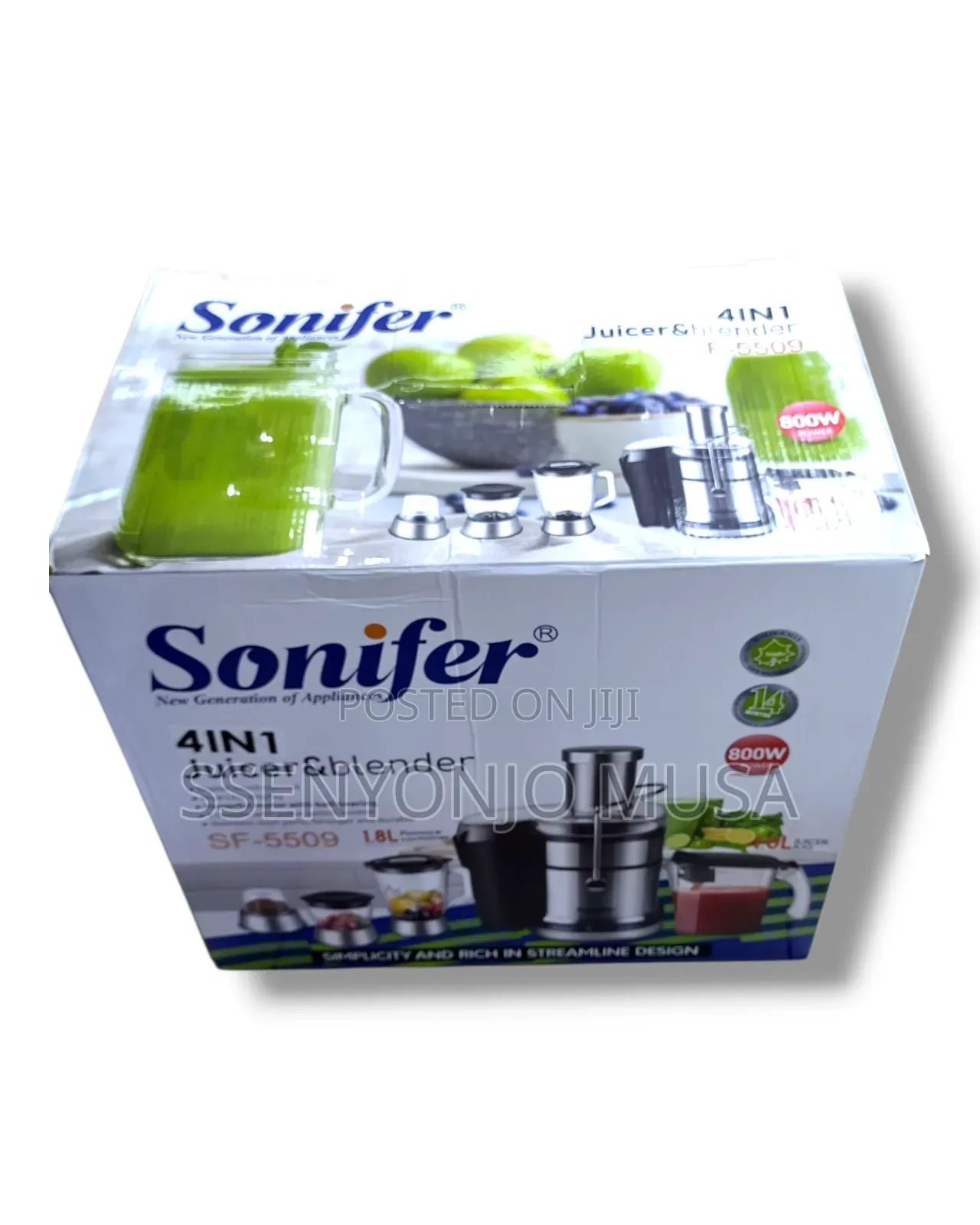 Sonifer 4-in-1 Juicer Blender Sf-5509 -800w Powerful Motor
