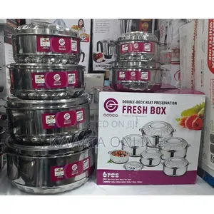 6pcs Insulated Stainless Steel Hot Pot 10l Food Warmers With Lids