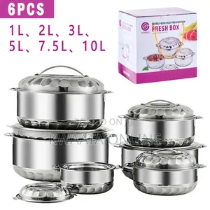 6pcs Insulated Stainless Steel Hot Pot 10l Food Warmers With Lids