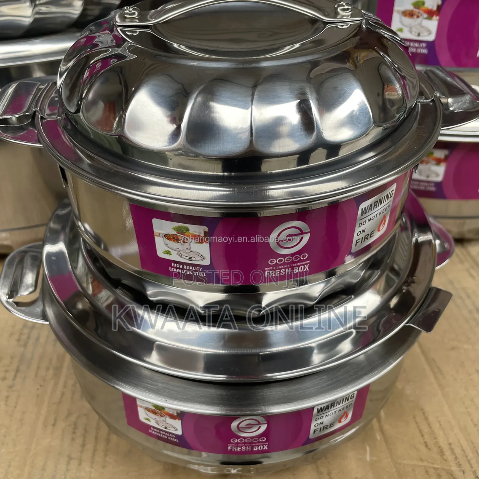 6pcs Insulated Stainless Steel Hot Pot 10l Food Warmers With Lids
