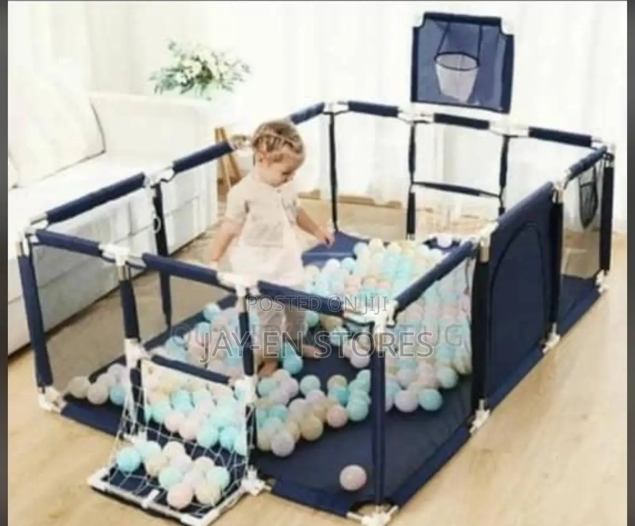 Navy Blue Kids Play Area With Balls