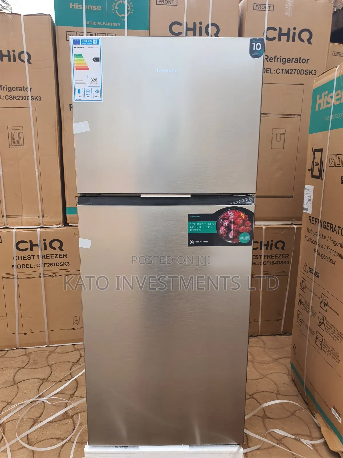 Hisense Non Frost Fridge Double Door 488litrs