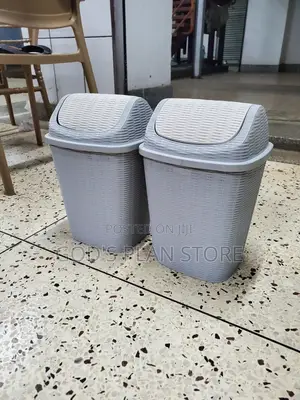 Gray Plastic Bathroom Dust Bins