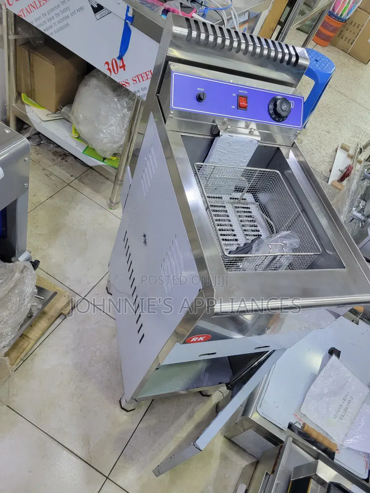 Rk Commercial Single Gas Deepfryer With Down Storage 20l