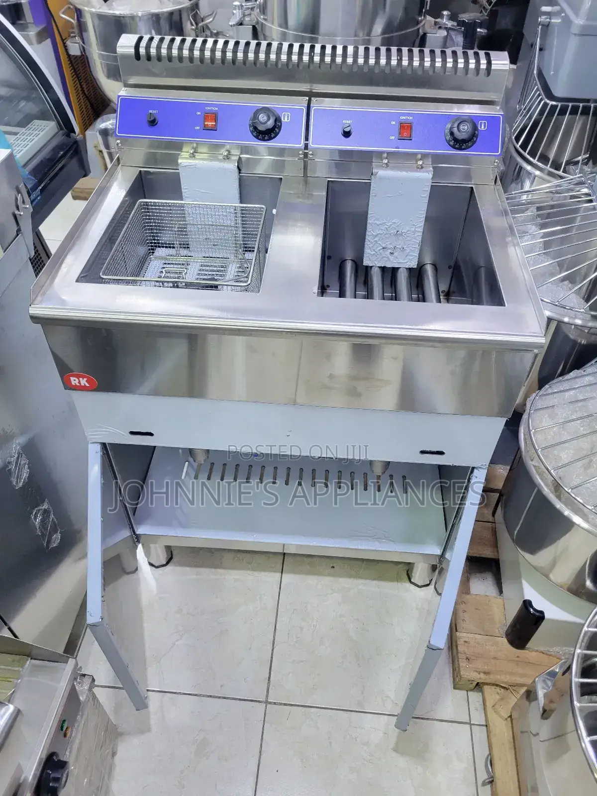 Rk Double Gas Deepfryer Heavy Duty 20×2l