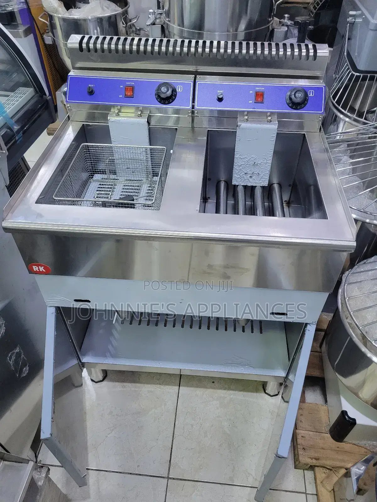 Rk Double Gas Deepfryer Heavy Duty 20×2l