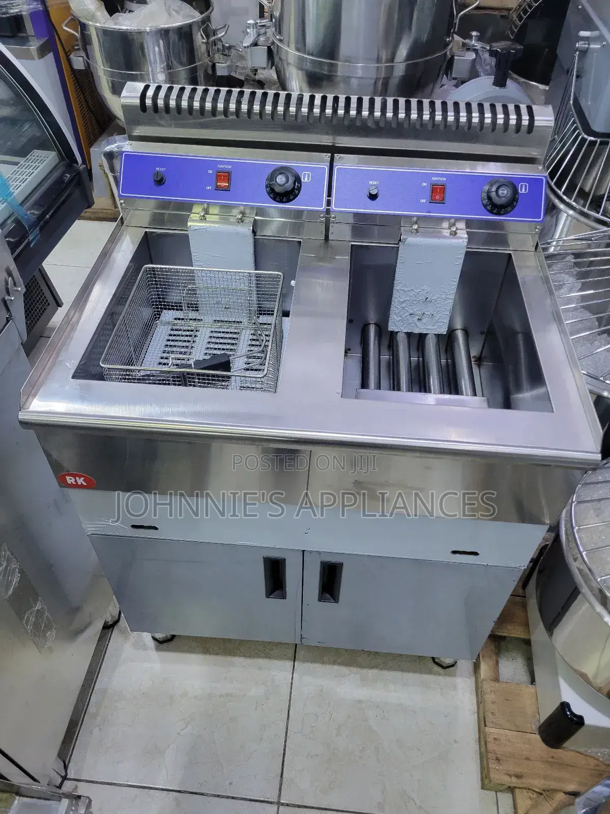 Rk Double Gas Deepfryer Heavy Duty 20×2l