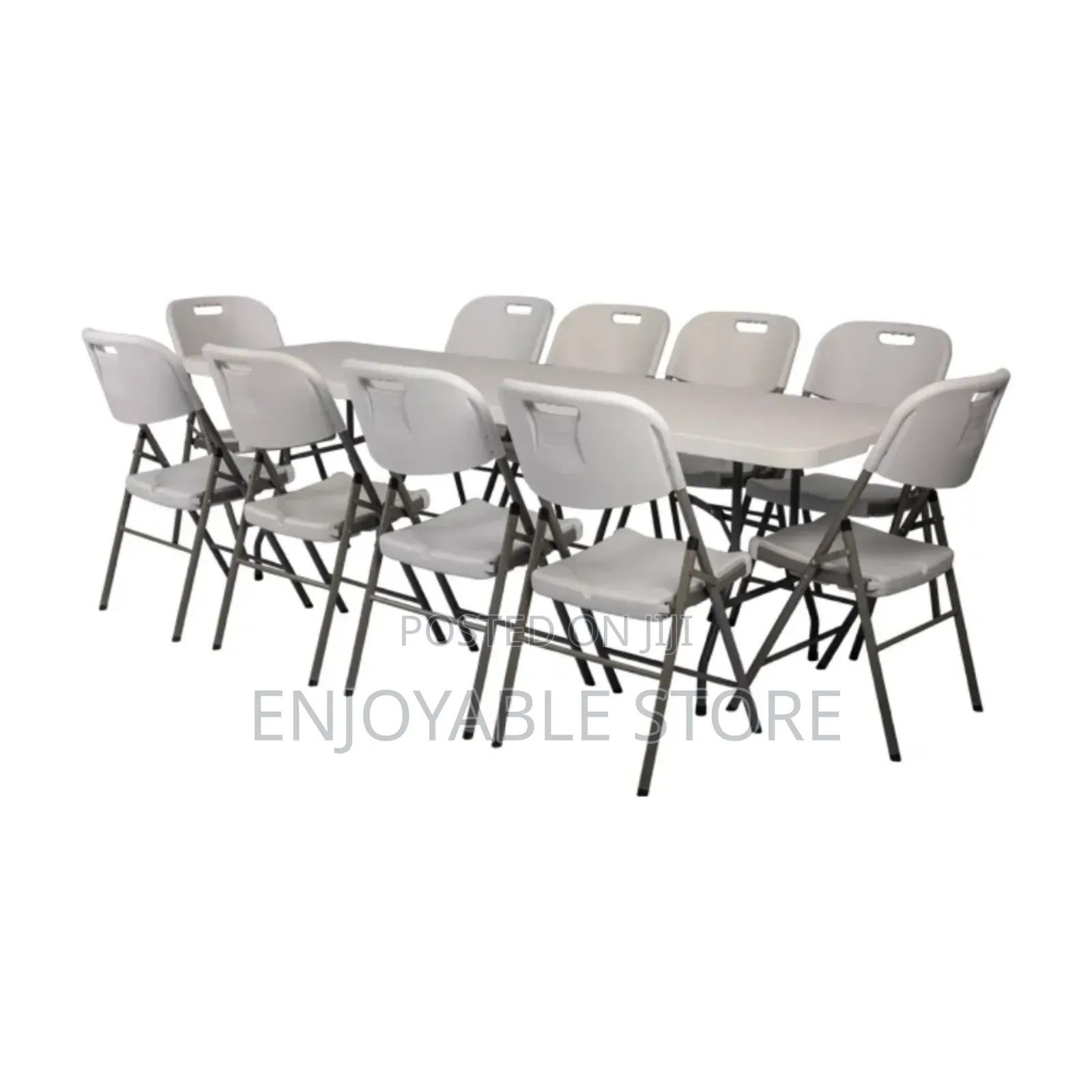 Hdpe Plastic Foldable Table and Chairs (8_10) Set