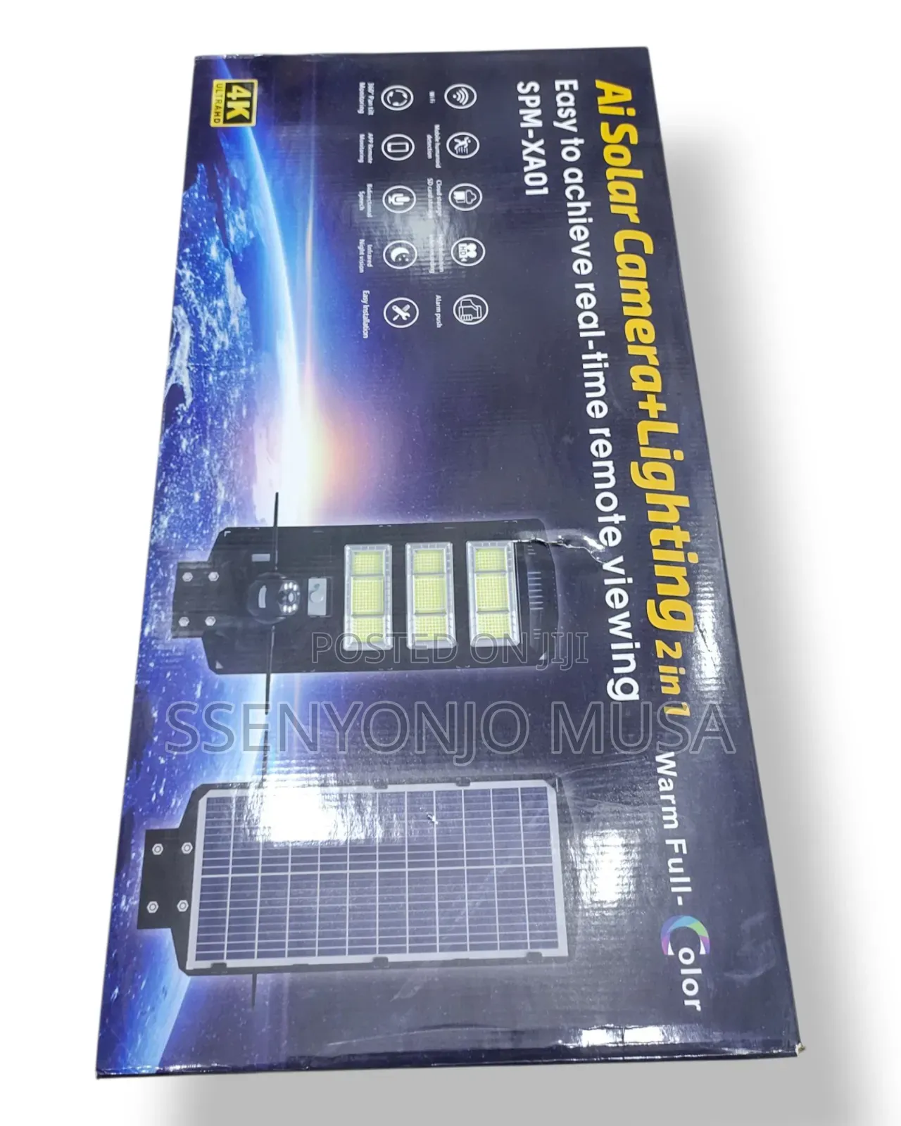 V380pro 6mp 4g PTZ Solar Street Light Camera With Ai - 450w