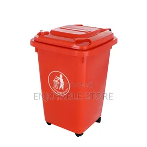 Red Plastic Heavy-Duty Dust Bins 50ltrs