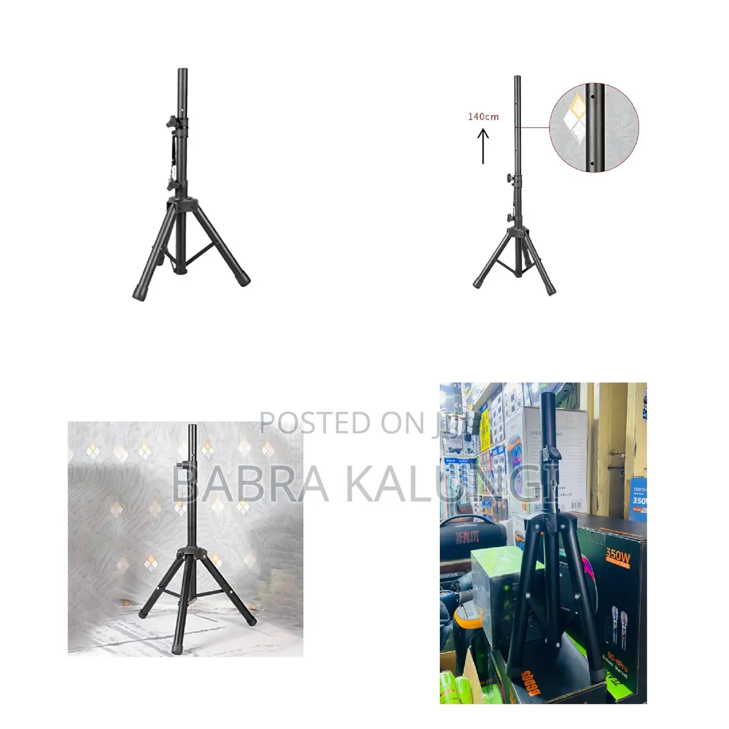 Adjustable Support Telescopic Metal Speaker Stand