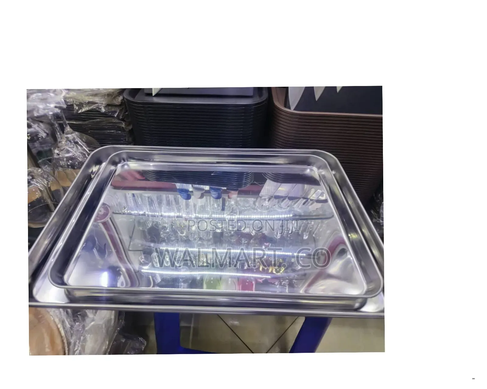 3 PCS Metallic Serving Tray