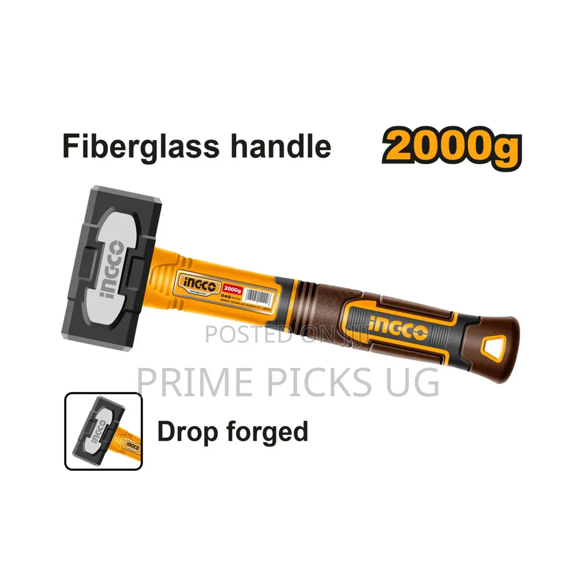 Ingco Hsth82000 2kg Sledge Hammer for Construction Demolition