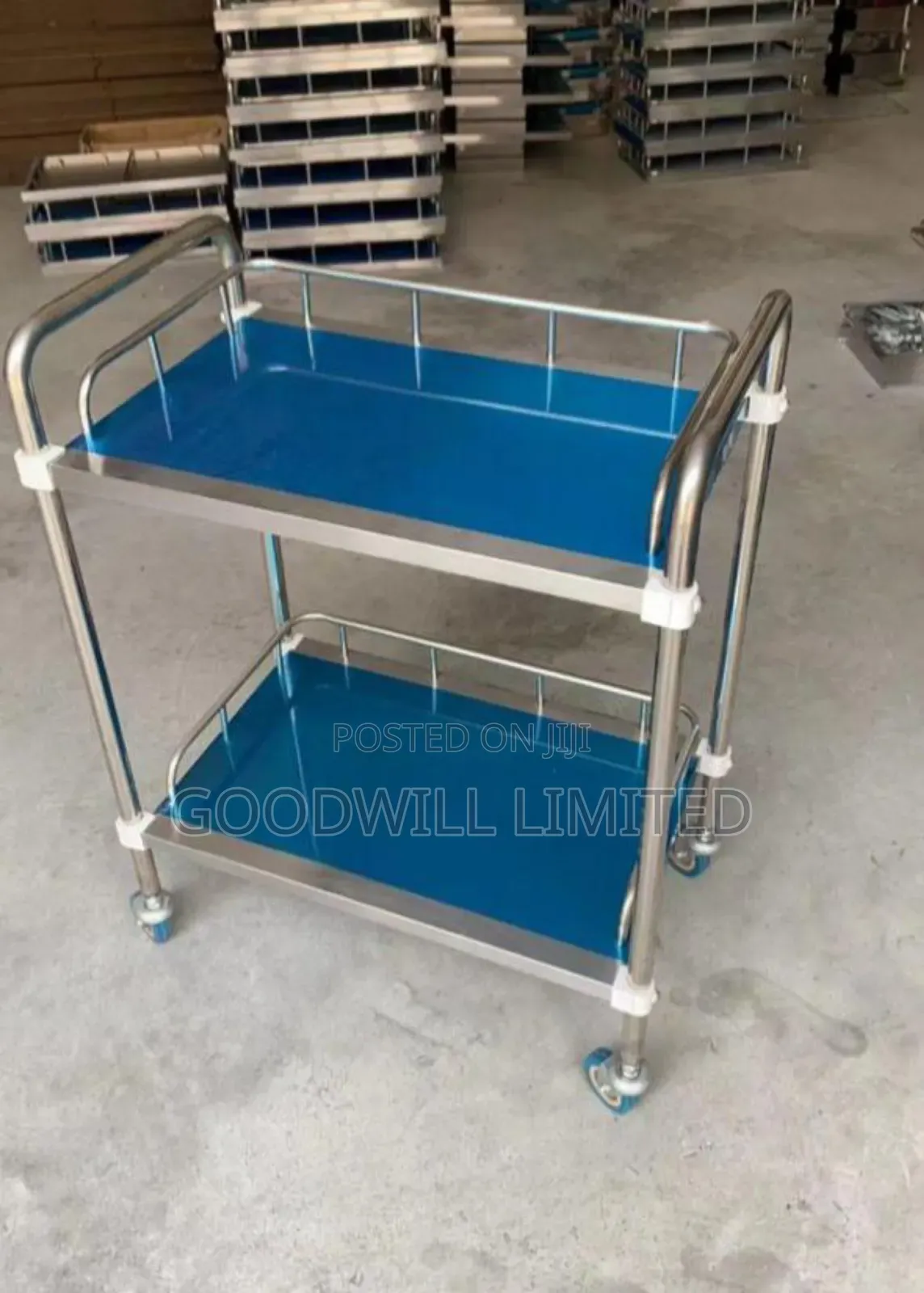 Treatment Trolley Double Shelves