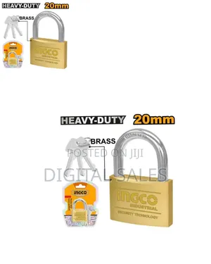 Ingco Dbpl0202-Heavy Duty Brass Block Padlock-