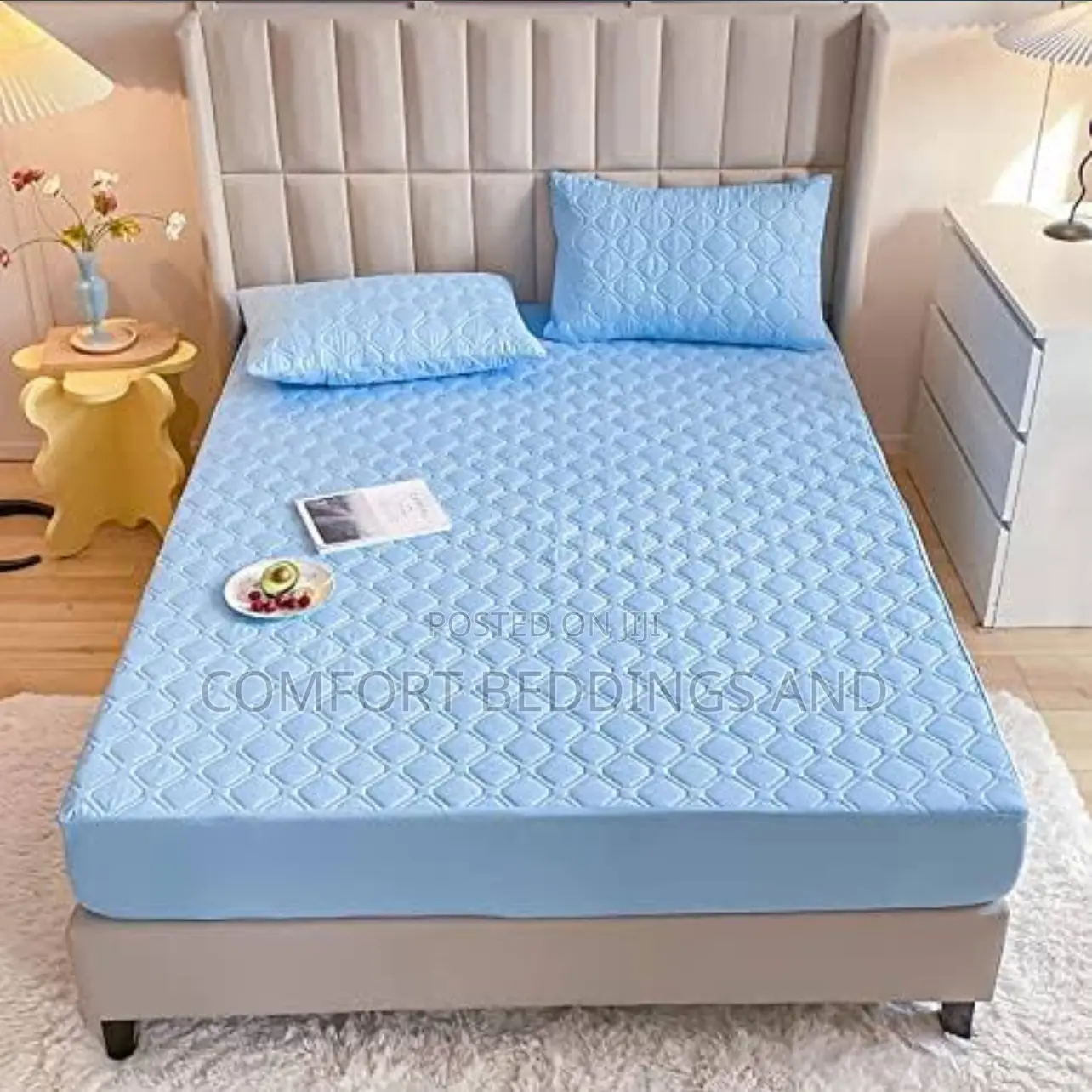 Four By Six Waterproof Mattress Protector Blue