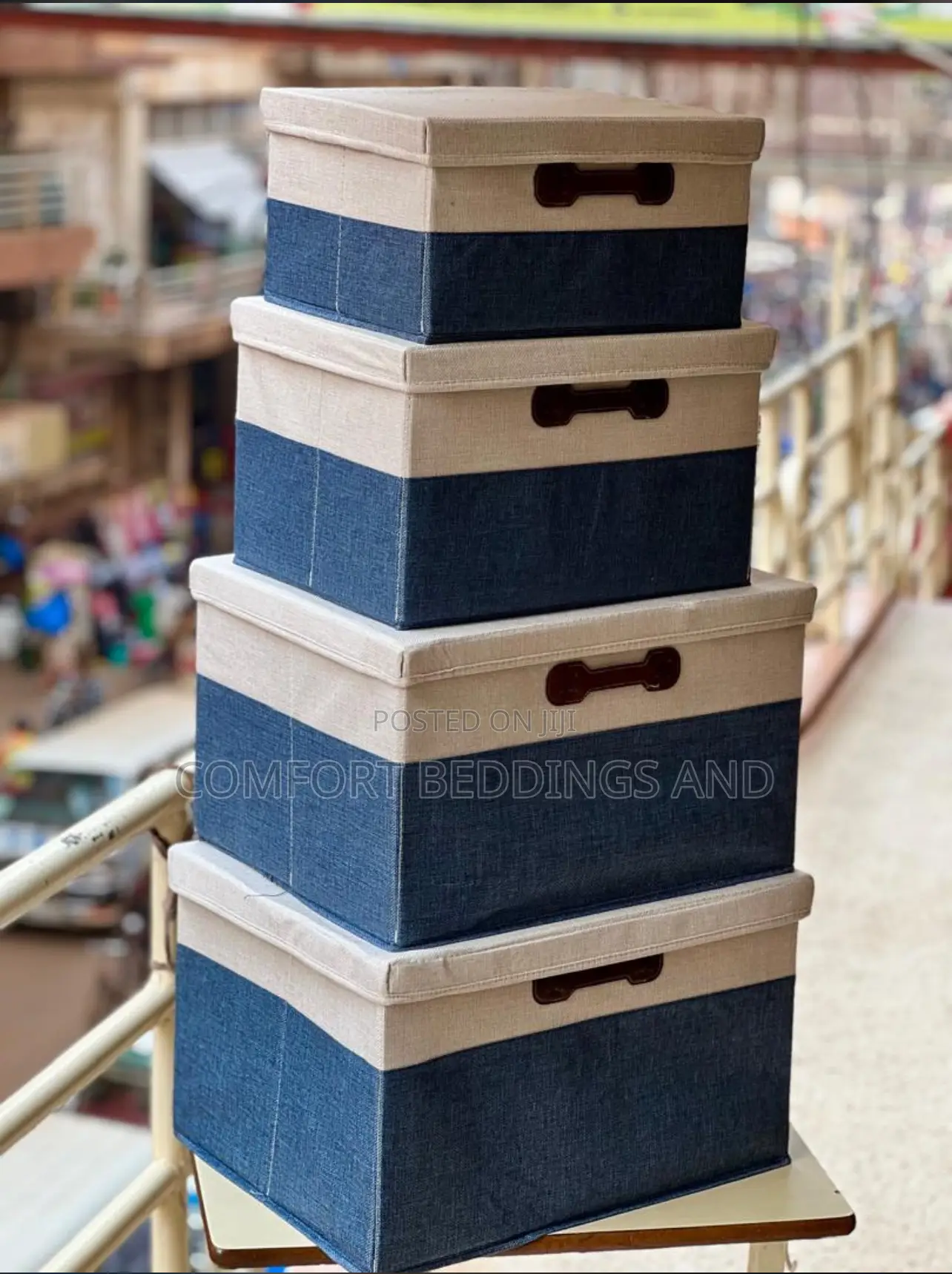 Clothes Storage Box Set Blue
