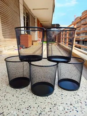 Mettalic Waste Paperbasket – Black