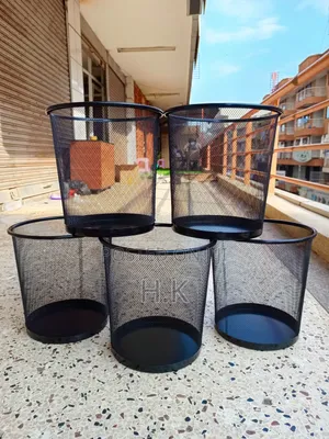 Mettalic Waste Paperbasket – Black