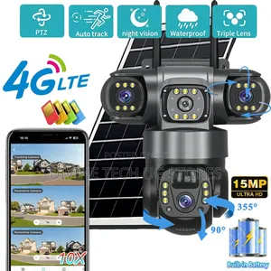 3 Lens 5g Solar Ai Human Detection Security Camera