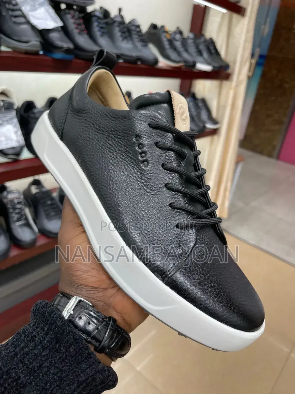 Men's Comfortable Casual Ecco Shoes -Black
