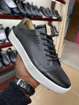 Men's Comfortable Casual Ecco Shoes -Black