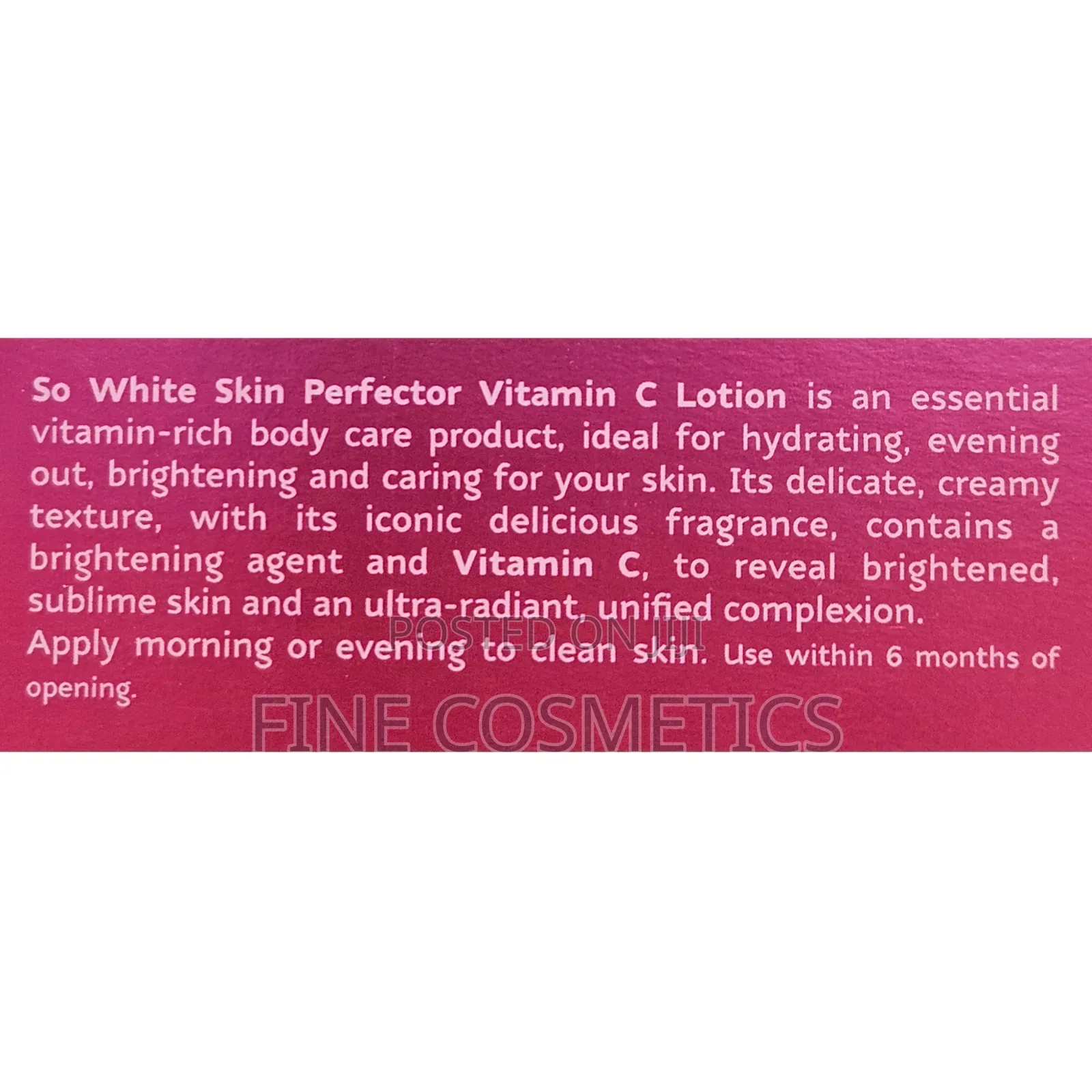 New Fair and White So White Vitamin C Skin Perfect Brightening Lotion