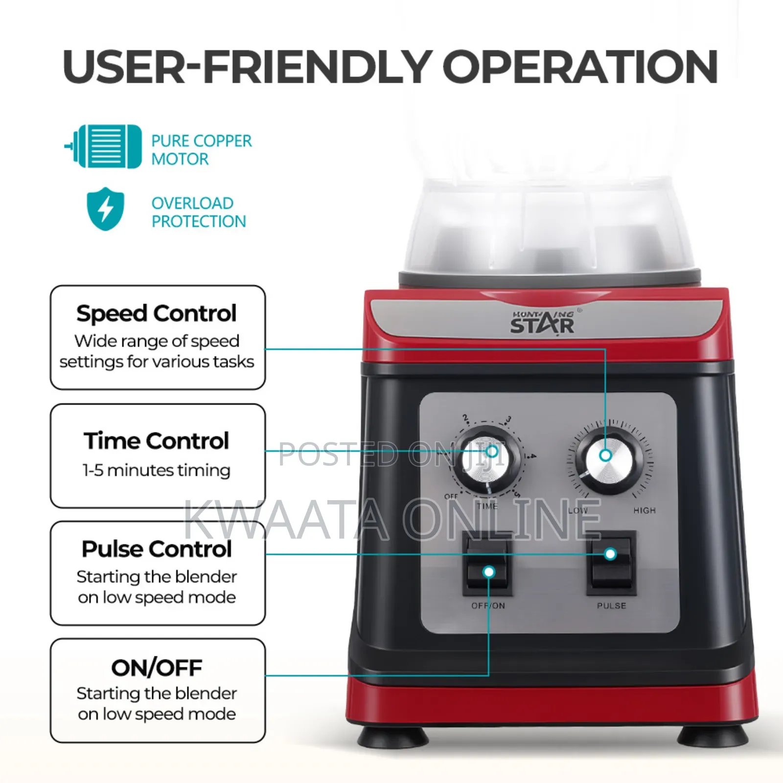 Winning Star St-5906 Multifunctional 2000w Grinder Juicer 5l Blender