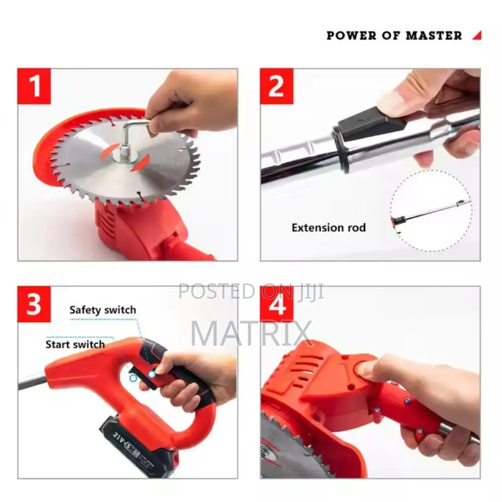 Portable And Rechargeable Grass Cutter With Wheels Glasses,Gloves.