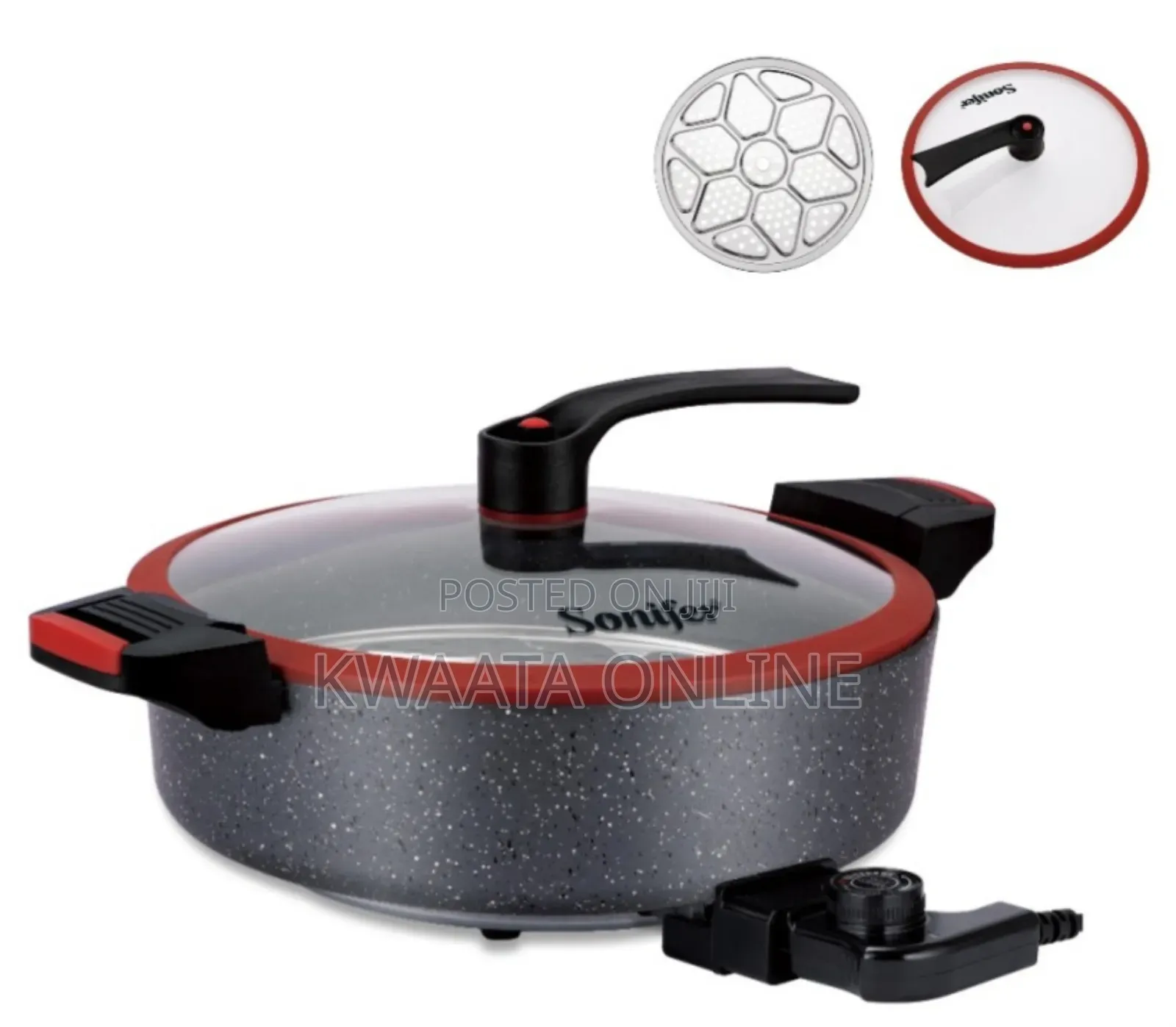 6.5l Sonifer Sf-1507 Non Stick Die Cast Pan Electric Cooking Pot