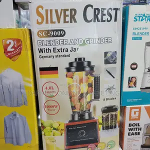 Silver Crest Blender and Grinder, Electric 8 Blades Silver Crest Juice