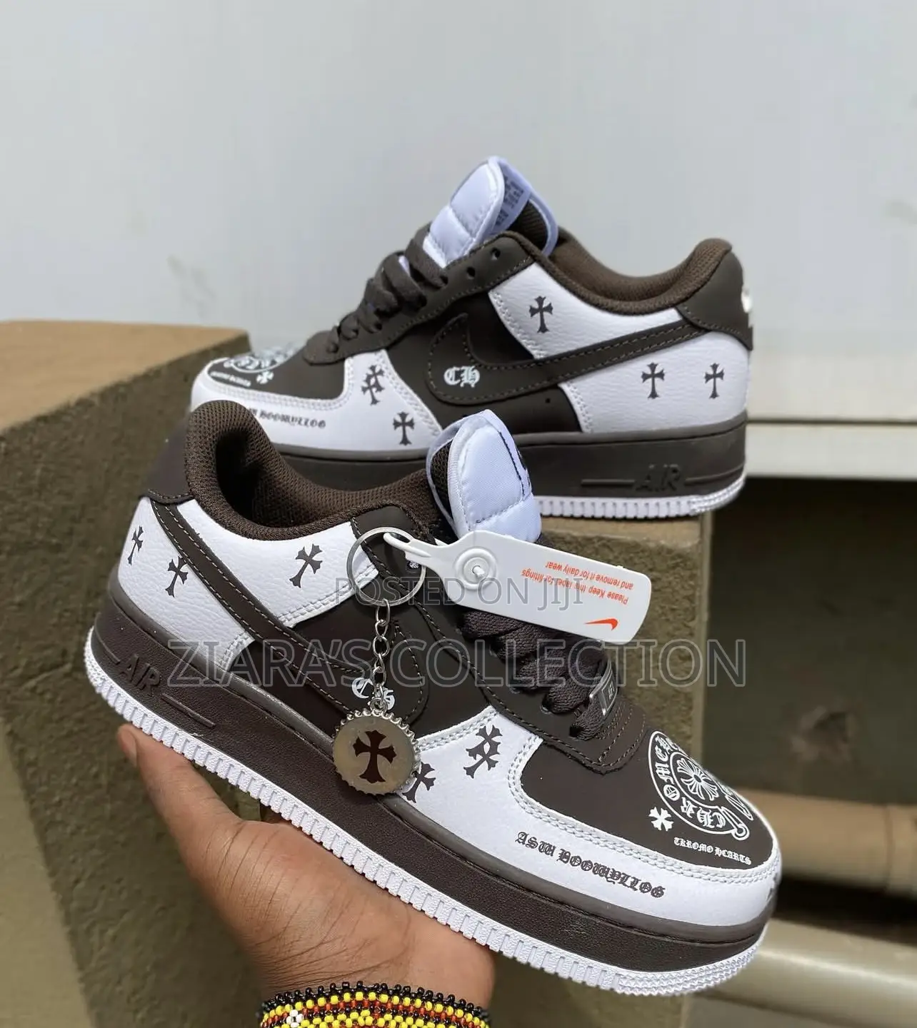 Original Nike Air Force 1 Chrome Hearts Sneakers