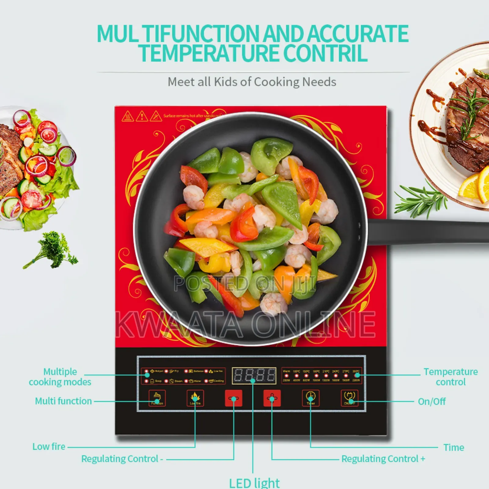 St-9674 Winning Star 2200w Single Induction Cooker With Multifunction