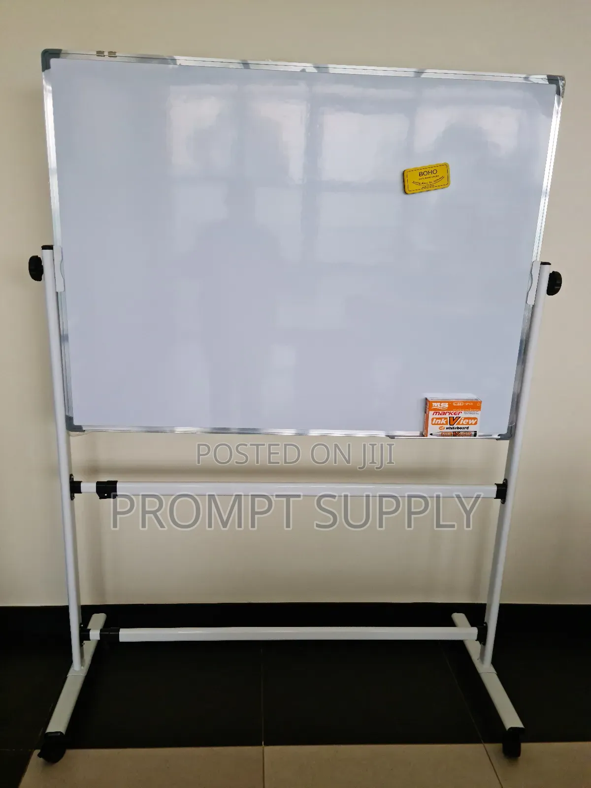 90x120cm Whiteboard With a Stand Plus Markers Eraser