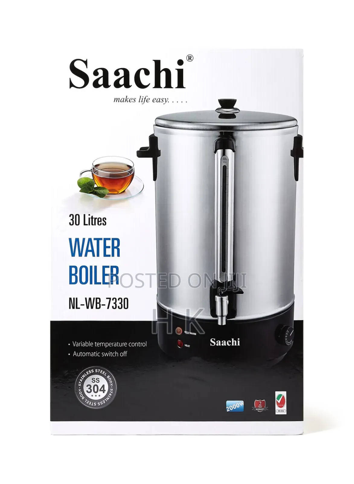 30l Water Boiler With Variabletemperature Control Nl-Wb-7330-St Silver