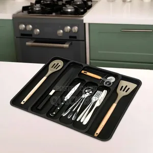 Space Saving Adjustable Kitchen Silverware Drawer Organiser