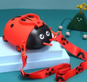 Ladybug Shaped Sippy Cup Sipper Water Bottle With Silicone Straw