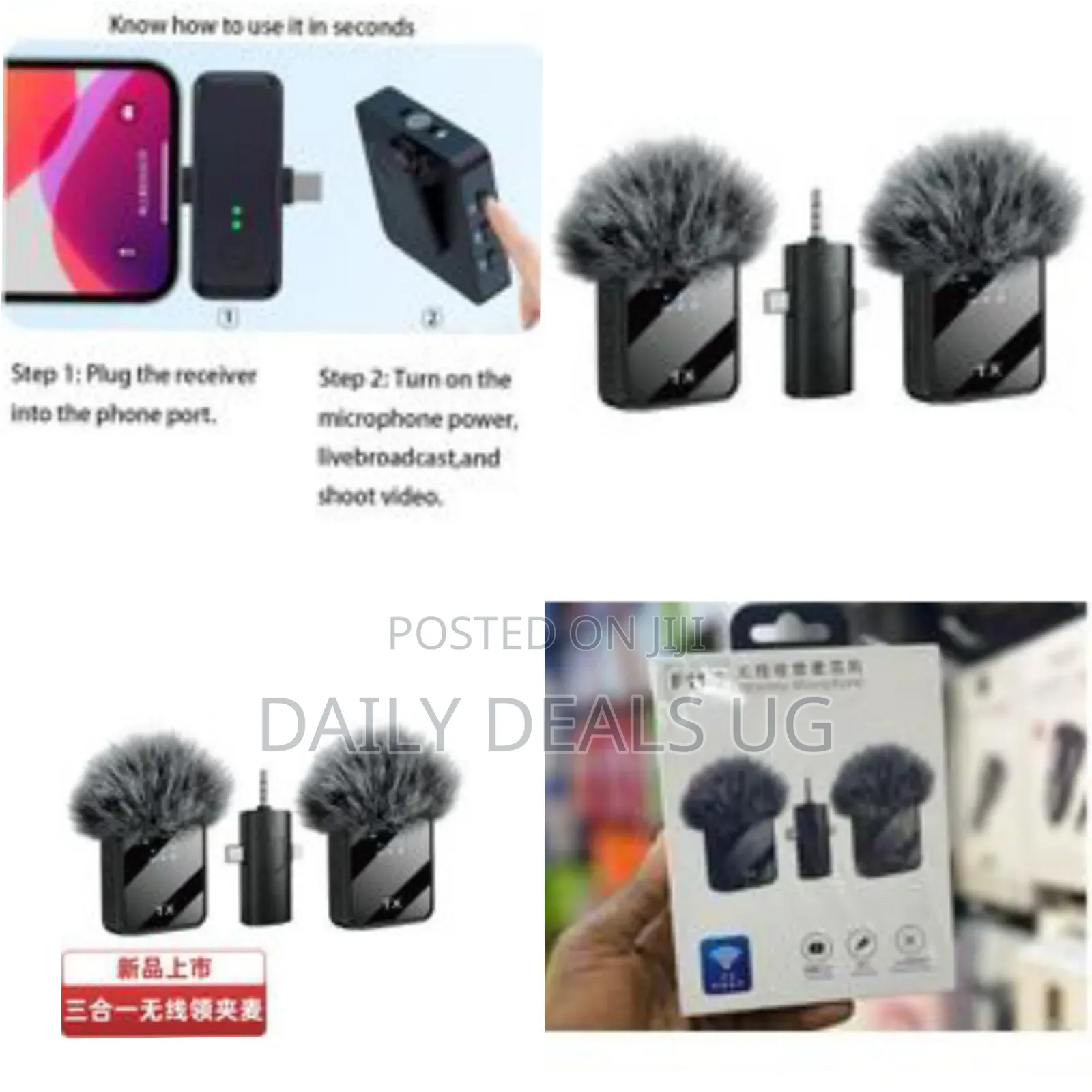 F11-2 3 in 1 Dedicated Wireless Collar Clip Microphone Radio