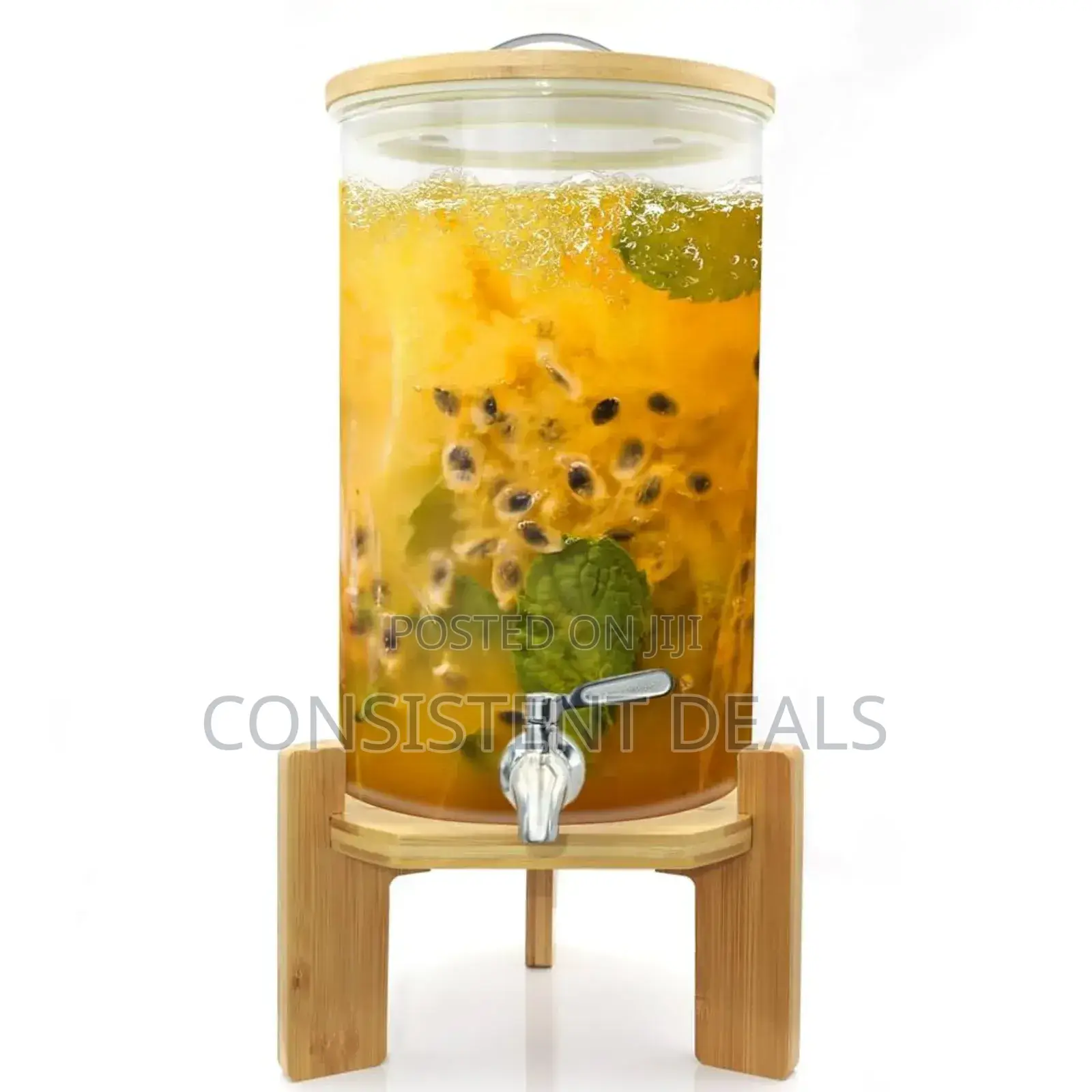 Glass Beverage Dispenser With Stand
