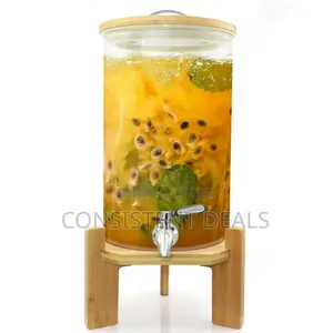 Glass Beverage Dispenser With Stand