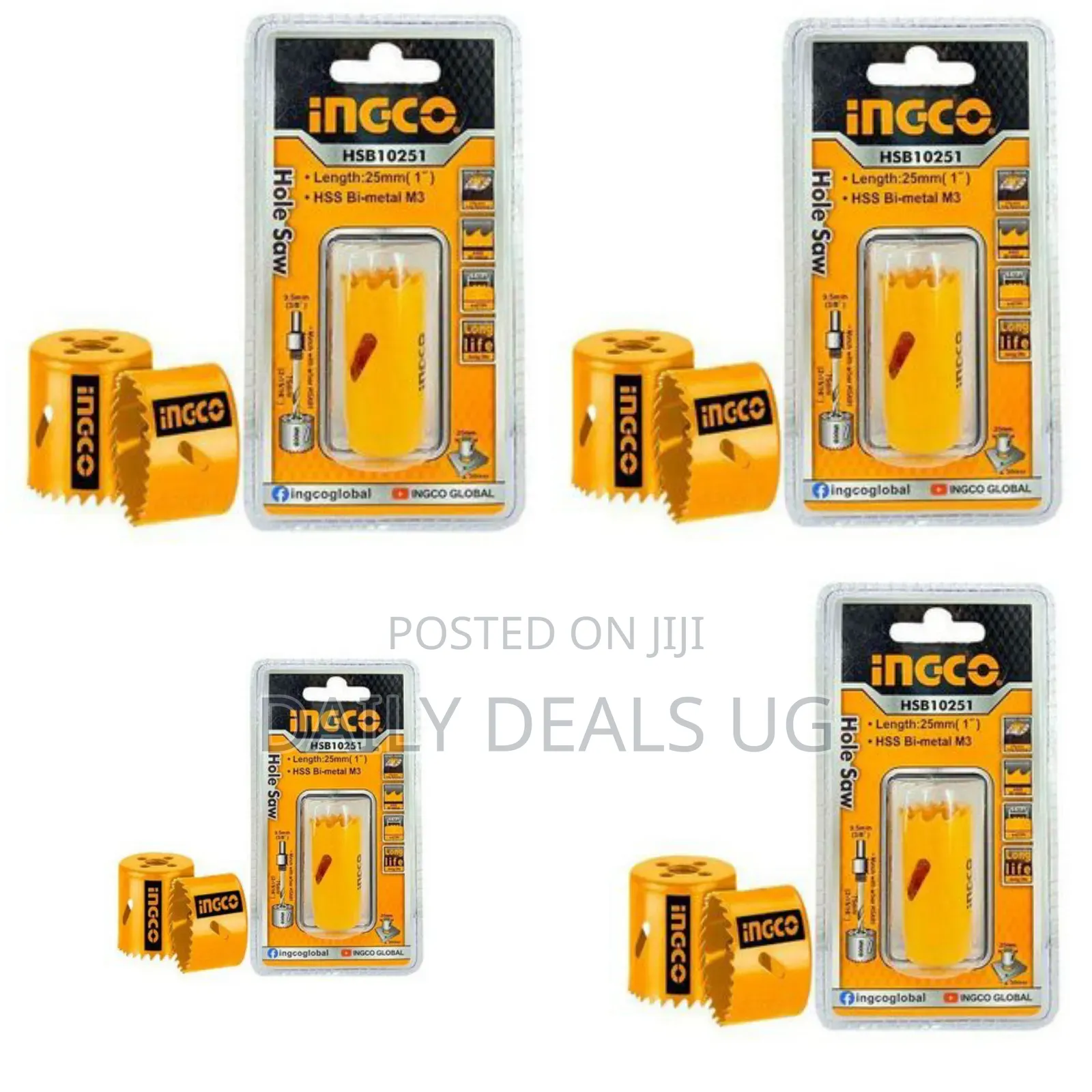 Ingco Hsb10251 -HSS Bi-Metal Hole Saw -Orange