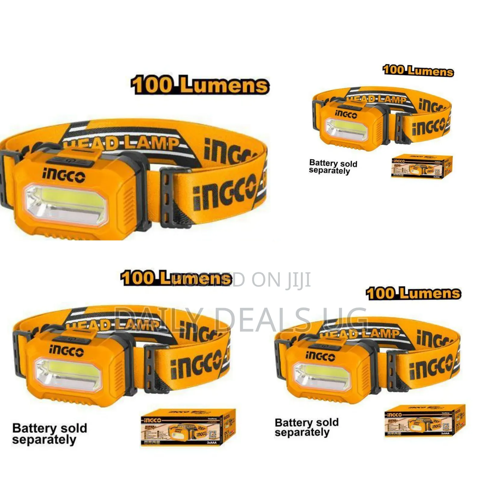 Ingco Hhl013aaa5 -Headlamp -Orange