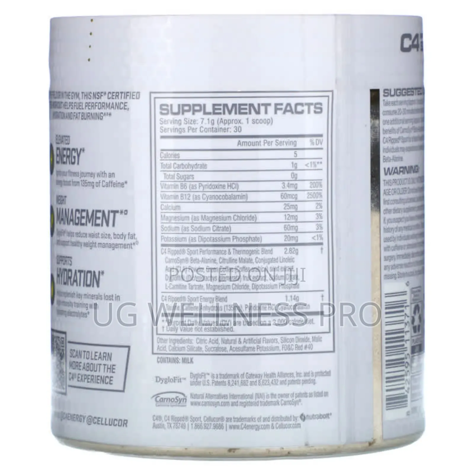 C4 Cellucor, C4 Sport Ripped, Preworkout, Fruit Punch, 30 Servings