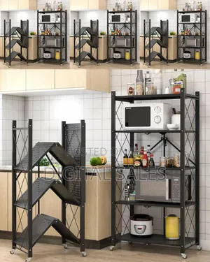 Metallic 5 Layer Foldable Rack