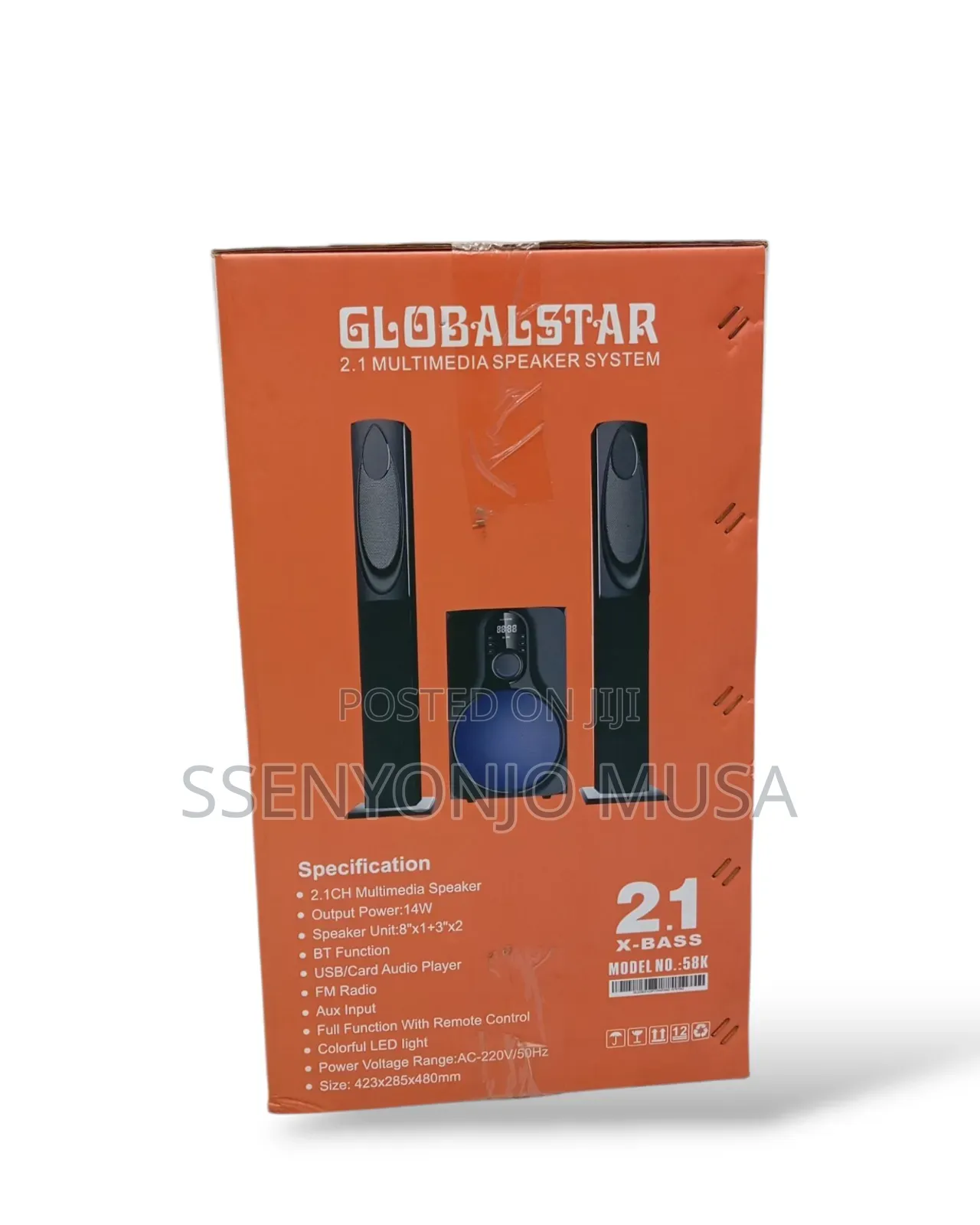 Globalstar 2.1ch Multimedia Speaker System - Led Light-