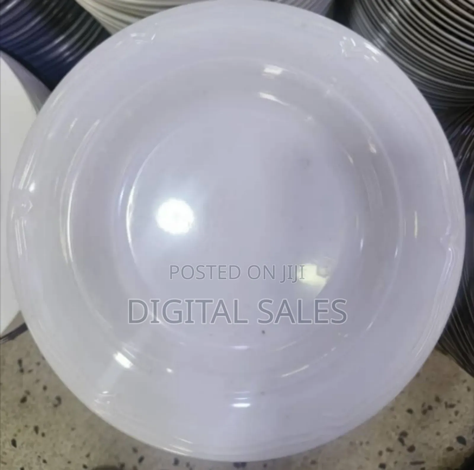 A Dozen of Heavy Melamine Plate - White Floral Design May