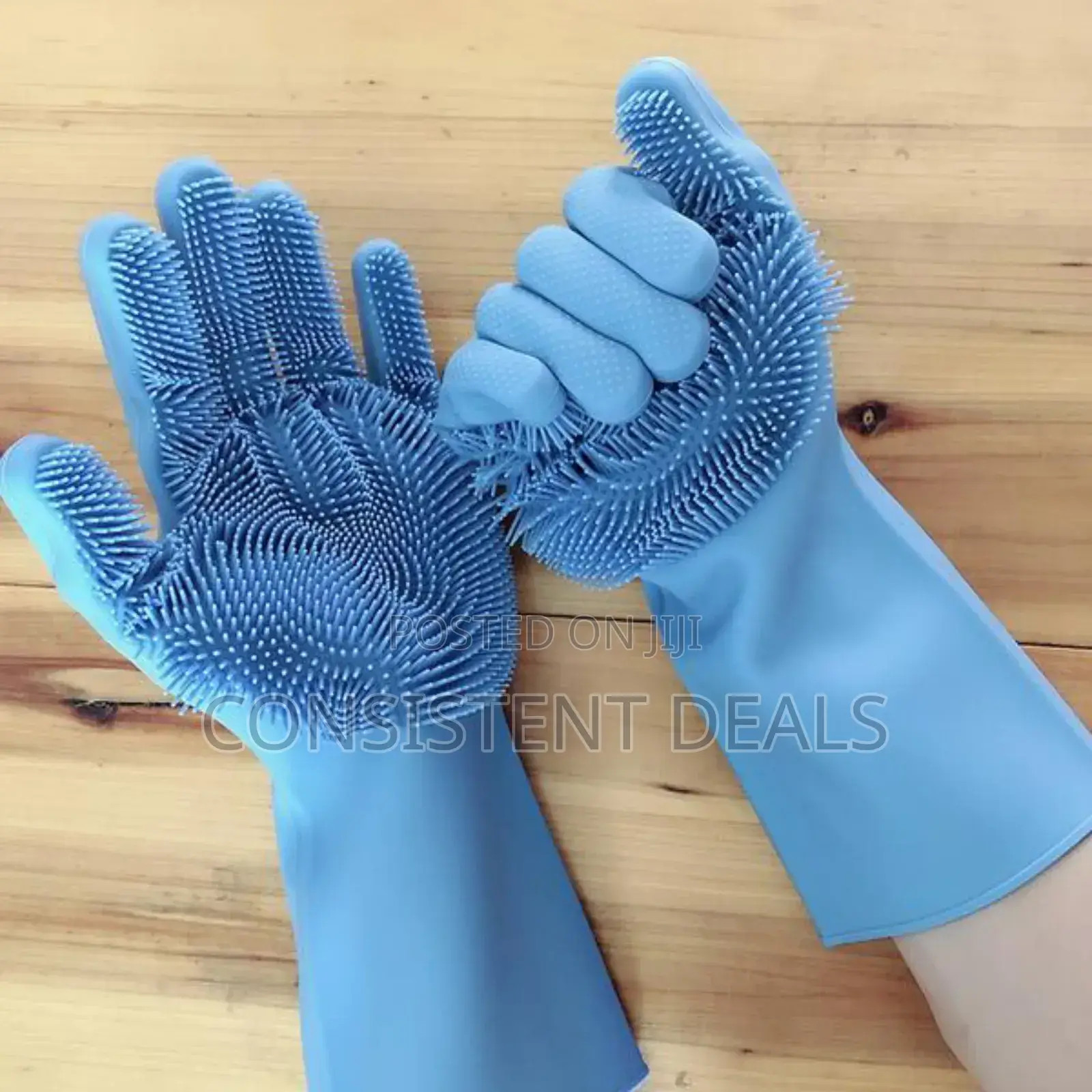1 Pair Silicone Kitchen Dishwashing Gloves