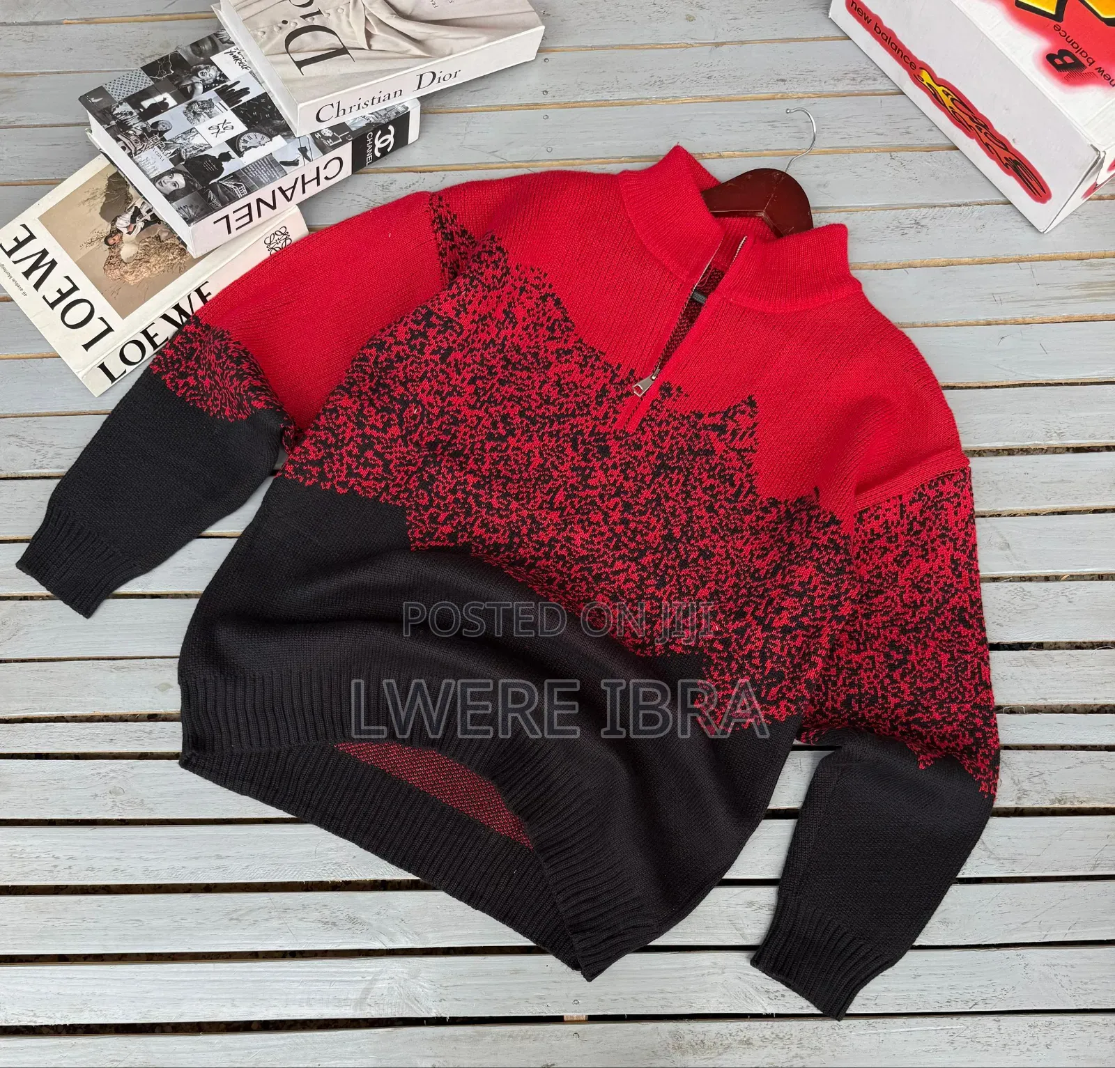 Red Designer Sweaters for Men