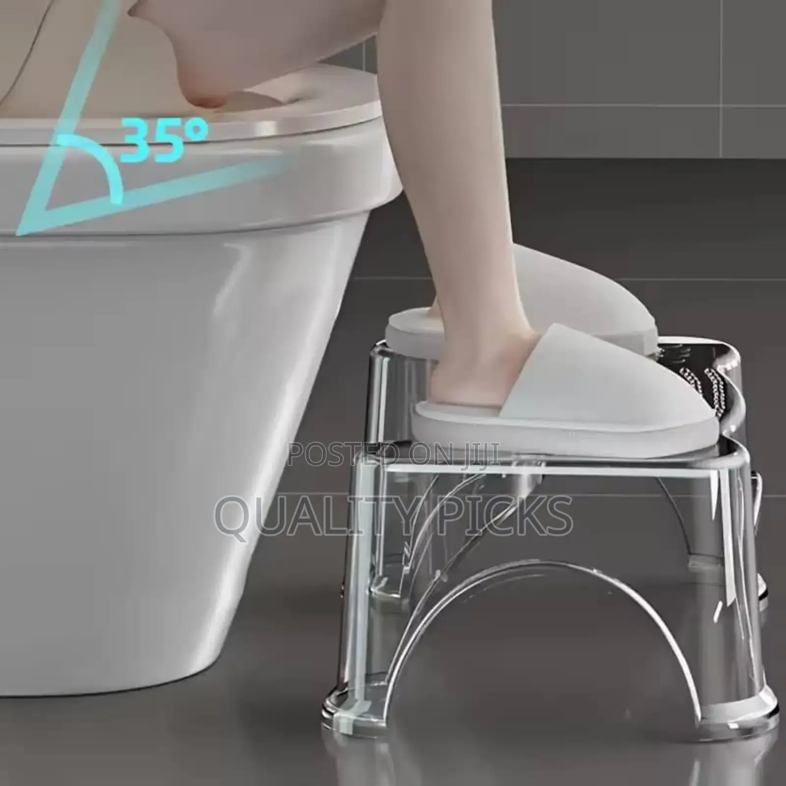 Transparent Squatting Toilet Stool ,