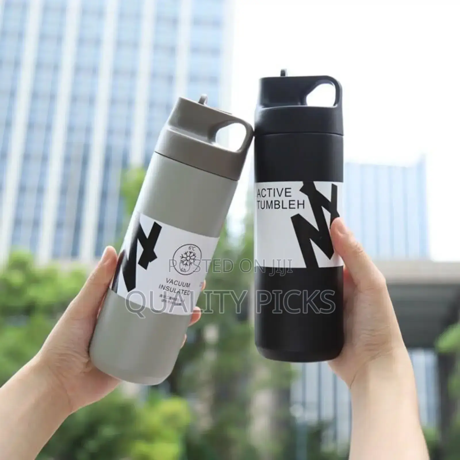 550ml Suction Nozzle Sports Kettle Stainless Steel Thermos Cup.